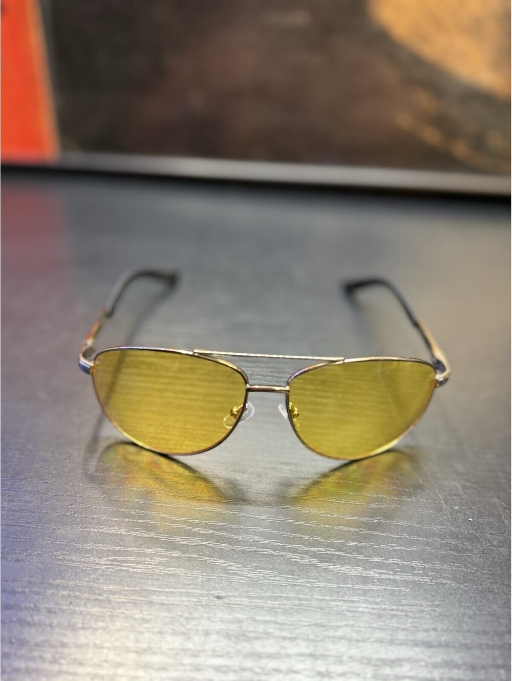 Foster Grant Sunday Drive SR1020 Yellow Lens Aviator Driving Glasses